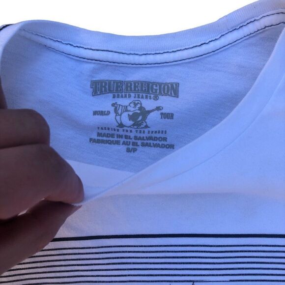 TRUE Religion Shirt Big Logo Small White - Picture 2 of 7